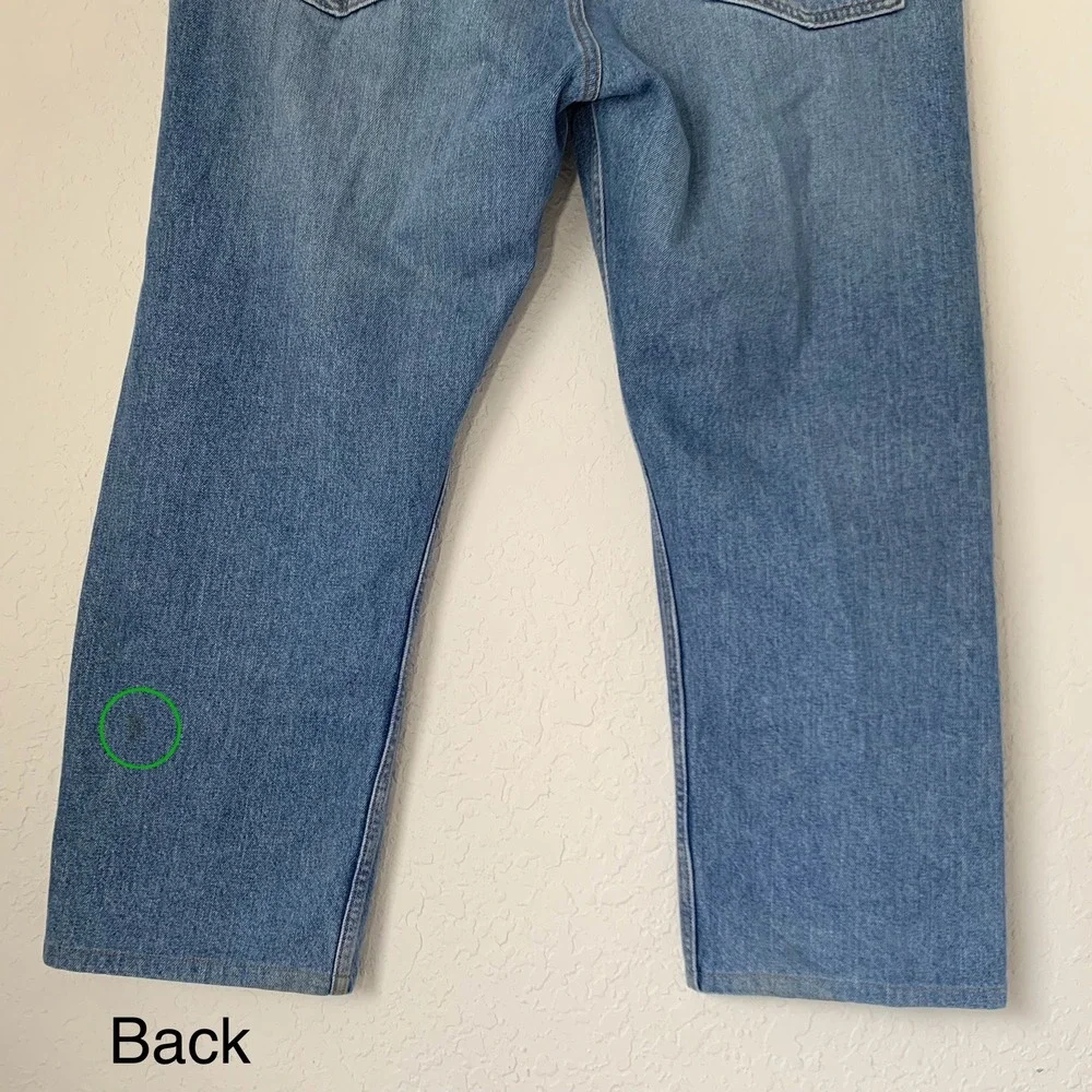 Levis 505 Regular Fit Jeans Men 44x30 Blue Medium Wash Straight Leg Denim Cotton